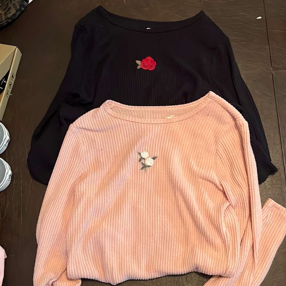 Hollister baby tee, long sleeve, size: medium